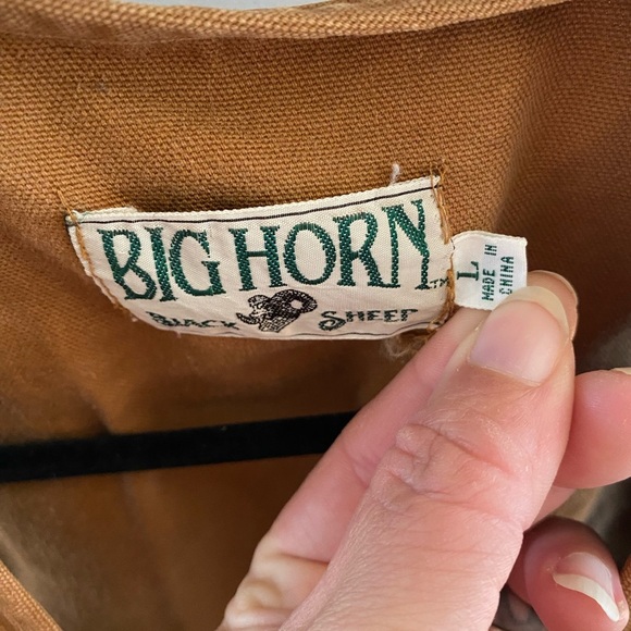 Mens Vintage Big Horn Black Sheep Hunting Vest Large Brown Shooting Duck Hunting - Picture 5 of 9